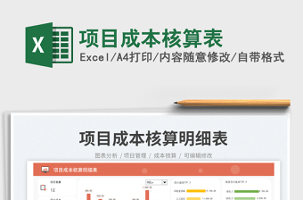 項(xiàng)目成本核算表免費(fèi)下載