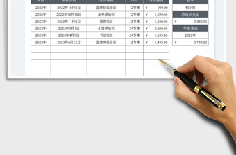 孩子興趣班培訓(xùn)費(fèi)用開支表免費(fèi)下載