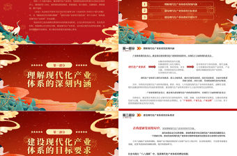 2023推進現代化產業體系建設的三個著力點PPT大氣精美風黨員干部學習教育專題黨課課件