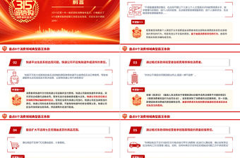 2023年315國際消費者權益日PPT紅色大氣提振消費信心315在行動課件模板