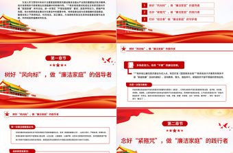 2023以淳正家風涵養清廉稅風PPT紅色簡潔以良好家風建設助推黨風政風清正稅務機關黨課課件