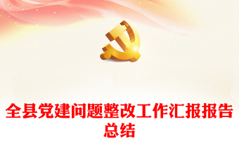 全縣黨建問題整改工作匯報報告總結(jié)