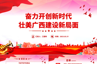 2023不忘初心牢記使命PPT大氣簡潔奮力開創(chuàng)新時代壯美廣西建設新局面地方黨課課件