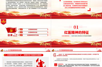 弘揚紅醫精神PPT精美簡潔紅醫精神的特征內涵與時代價值醫療系統黨課課件
