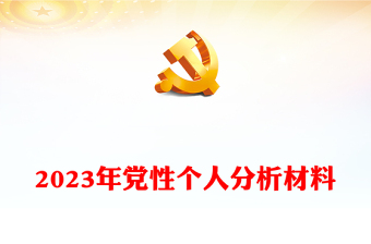 2023年黨性個人分析材料