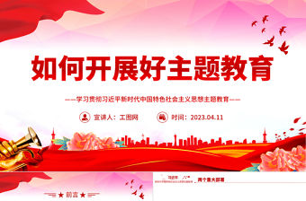 2023如何開展好主題教育PPT簡潔實用學習貫徹習近平新時代中國特色社會主義思想主題教育專題黨課