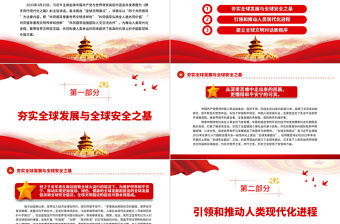 2023全球文明倡議意義重大PPT大氣精美風黨員干部學習教育專題黨課課件