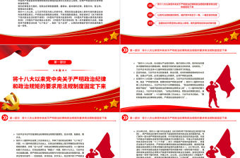 2023嚴明政治紀律和政治規矩PPT黨建風不斷加強制度建設營造良好的黨內政治生態紀律黨課課件