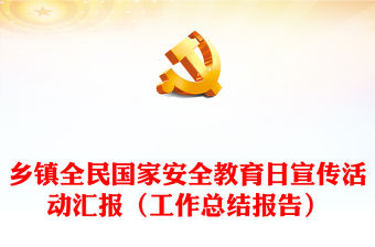 鄉鎮全民國家安全教育日宣傳活動匯報（工作總結報告）