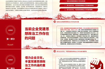 2023借力企業(yè)文化豐富黨建思想政治工作內(nèi)涵PPT大氣精美風(fēng)黨員干部學(xué)習(xí)教育專題黨課課件