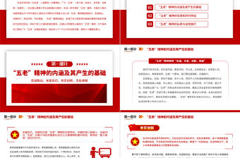 2023弘揚五老精神PPT簡潔黨政風“五老”精神的內涵實質和時代特征專題課件