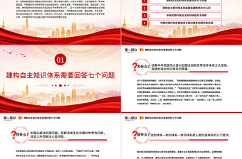 2023建構中國式現代化的自主知識體系PPT大氣精美風黨員干部學習教育專題黨課課件