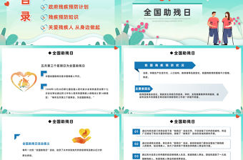 2023全國助殘日PPT簡約卡通風(fēng)扶殘助殘有你有我關(guān)愛殘疾人預(yù)防殘疾主題班會課件模板