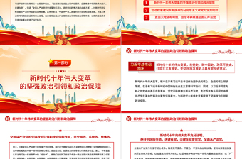 2023充分發(fā)揮全面從嚴(yán)治黨的政治引領(lǐng)和政治保障作用PPT大氣黨建風(fēng)深入學(xué)習(xí)宣傳貫徹黨的二十大精神主題專題黨課課件