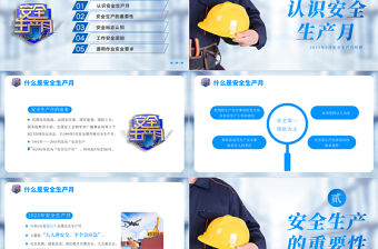2023全國安全生產月PPT藍色簡潔安全生產管理知識培訓課件