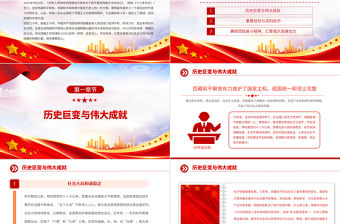 2023和平解放西藏團結進步發展的偉大起點PPT簡約風寫在紀念西藏和平解放72周年之際專題黨課課件