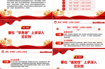 2023牢牢把握12字總要求修好主題教育這門必修課PPT紅色黨政風黨委黨支部黨員干部主題教育專題黨課課件模板下載