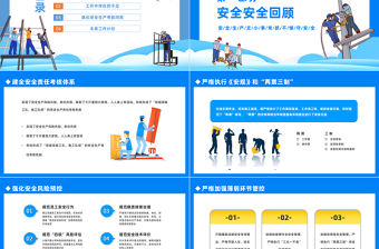 2023安全生產工作匯報PPT卡通插畫風安全生產月安全生產工作匯報總結課件模板下載