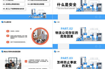 2023物流行業員工安全知識PPT簡約時尚風物流行業安全生產培訓專題課件模板下載