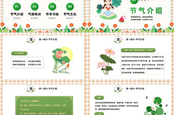 2023小暑打雷大暑破圩PPT中國風中國傳統節氣二十四節氣之大暑小暑專題課件模板