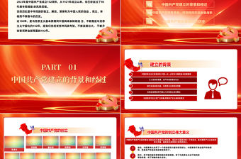 2023崢嶸百年光輝歷程PPT紅色大氣風熱烈慶祝中國共產黨成立102周年七一建黨節(jié)黨史教育專題黨課課件模板