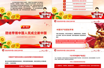 2023迎七一重溫黨史PPT大氣黨政風熱烈慶祝中國共產黨建黨102周年專題黨課課件模板