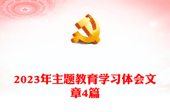 2023年主題教育學(xué)習(xí)體會(huì)文章4篇