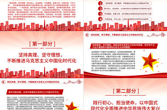 2023弘揚偉大建黨精神全面建設社會主義現代化國家PPT大氣精美風黨員干部學習教育專題黨課課件