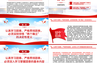 2023認真學習團章嚴格貫徹團章PPT精美簡潔學習貫徹共青團團十九大精神團課課件