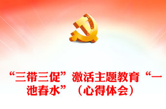 “三帶三促”激活主題教育“一池春水”（心得體會）