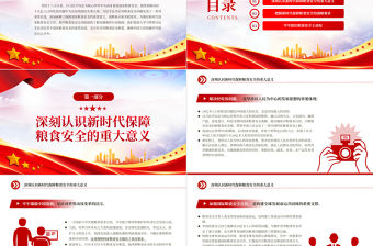 2023把糧食安全作為治國理政頭等大事PPT大氣精美風(fēng)黨員干部學(xué)習(xí)教育專題黨課課件