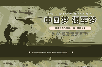 2023中國(guó)夢(mèng)強(qiáng)軍夢(mèng)PPT簡(jiǎn)約風(fēng)慶祝中國(guó)人民解放軍建軍96周年專(zhuān)題黨課課件模板下載