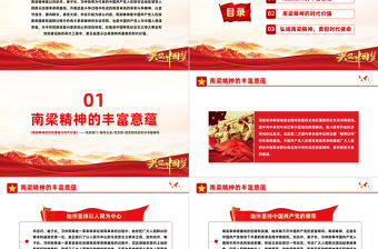 南梁精神PPT紅色簡潔南梁精神的歷史意蘊與時代價值黨課課件