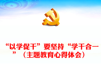 “以學(xué)促干”要堅(jiān)持“學(xué)干合一”（主題教育心得體會(huì)）