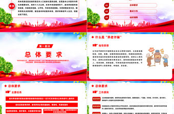 關于推進基本養老服務體系建設的意見PPT紅色簡潔健全基本養老服務體系更好保障老年人生活專題課件