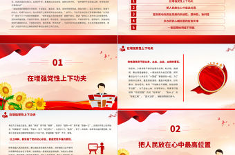 2023樹牢造福人民的政績觀PPT大氣精美風黨員干部學習教育專題黨課課件