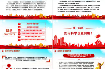 推進(jìn)黨建引領(lǐng)網(wǎng)格化管理的六個(gè)關(guān)鍵問題PPT紅色實(shí)用黨建引領(lǐng)網(wǎng)格化管理解鎖基層治理新密碼專題課件