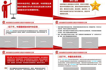 2023文化傳承發展座談會PPT簡約黨政風擔負起新的文化使命努力建設中華民族現代文明專題黨課課件模板下載