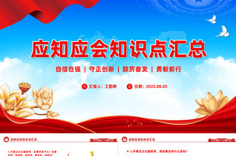 2023應(yīng)知應(yīng)會知識點匯總PPT學(xué)習(xí)貫徹習(xí)近平新時代中國特色社會主義思想主題教育專題黨課課件模板