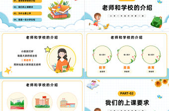 2023領(lǐng)跑新學(xué)期PPT卡通風(fēng)小學(xué)一年級開學(xué)第一課主題班會課件模板下載