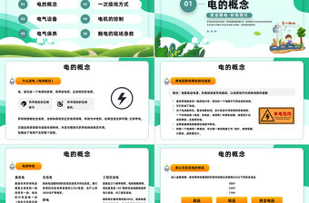 2023電氣基礎與用電安全PPT插畫電氣基礎與用電安全課件模板下載