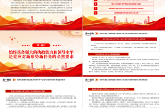 2023如何始終具備強(qiáng)大的執(zhí)政能力和領(lǐng)導(dǎo)水平PPT大氣精美風(fēng)黨員干部學(xué)習(xí)教育專題黨課課件