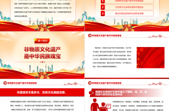 2023講好非遺故事建設文化強國PPT大氣精美風黨員干部學習教育專題黨課課件