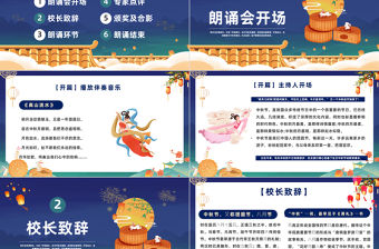 2023天涯共此時PPT中國風中秋節(jié)詩歌朗誦會主題班會課件模板下載