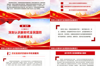 加強和改進新時代全民國防教育PPT紅色大氣強化全民國防教育筑牢強國復興支撐專題輔導課件
