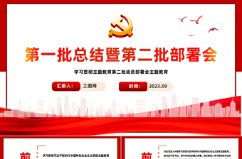 2023年主題教育第一批總結(jié)暨第二批部署會(huì)PPT某市學(xué)習(xí)貫徹主題教育第二批動(dòng)員部署會(huì)課件