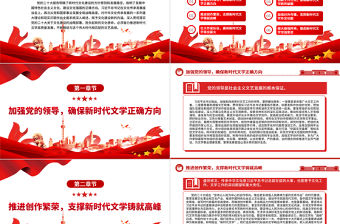2023奮力肩負新時代文學高質量發展重任PPT大氣精美風新時代文化建設的方針原則和發展路徑黨員干部學習教育專題黨課課件