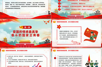 厚植愛國情爭做奮斗者PPT紅色質感2023青少年愛國主義教育班會PPT課件
