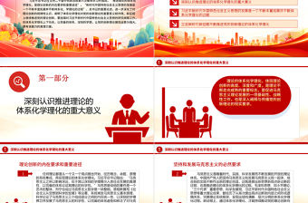 2023推進(jìn)黨的創(chuàng)新理論體系化學(xué)理化ppt大氣精美風(fēng)習(xí)近平新時(shí)代中國特色社會(huì)主義思想研究基層黨員干部學(xué)習(xí)新思想黨課課件