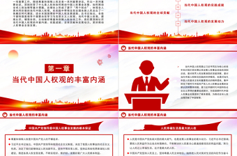 弘揚和踐行當代中國人權觀PPT紅色簡潔當代中國人權觀的豐富內(nèi)涵實踐成就全球貢獻及發(fā)展動力課件